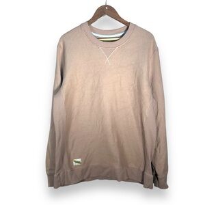 Men’s Tracksmith New England Trackhouse Crewneck Tan Pullover Size XL
